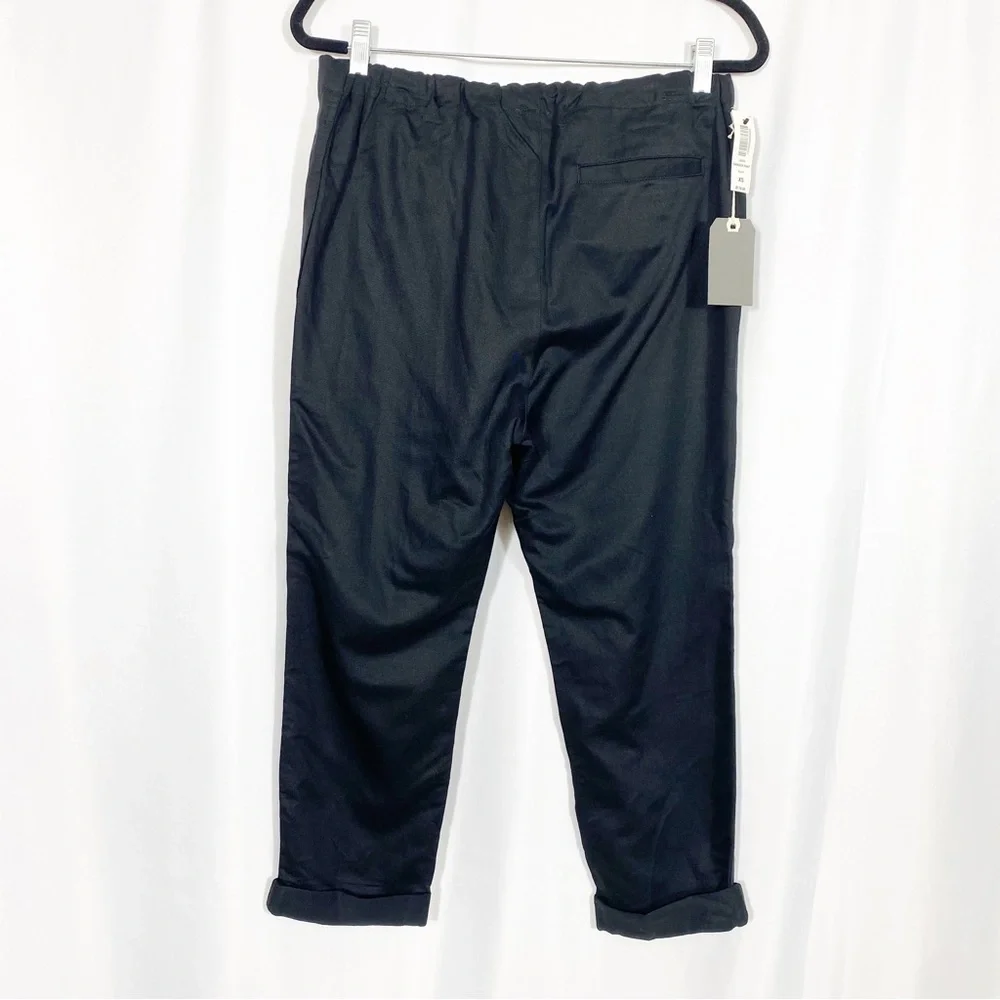Aritzia X Wilfred Free Emmack Linen Cotton Belted High Rise Tapered Pant Trouser